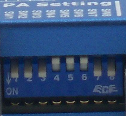 Zdjęcie 8-bitowego przełącznik DIP sterownika SSK-B08
