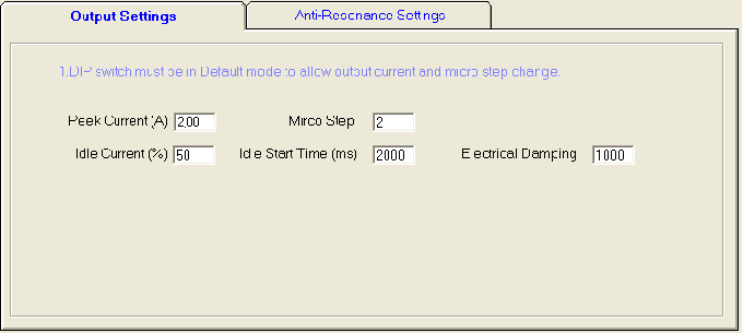 Okno konfiguracji wyjścia sterownika, test silnika i zapis zmian w sterowniku poprzez program ProTuner