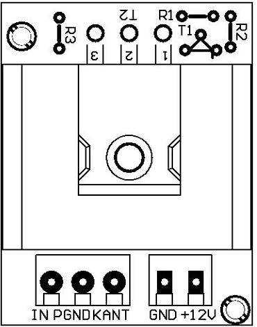 Schemat pokazujący rozmieszczenie elementów w module Kanthall
