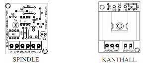 Podłączenie modułów rozszerzeń Spindle i Kanthall do złącza P6 i P5 płyty SSK-MB2