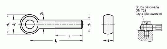 śruba Oczkowa Din 444 M12 100 Akcesoria Cnc