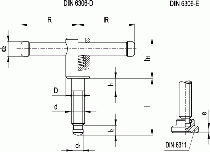 śruba Z Przetyczką Przesuwną Din 6306 M10 40 E Akcesoria Cnc