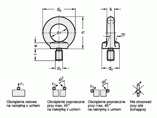 śruba Z Uchem Din 580 M10 A4 Akcesoria Cnc